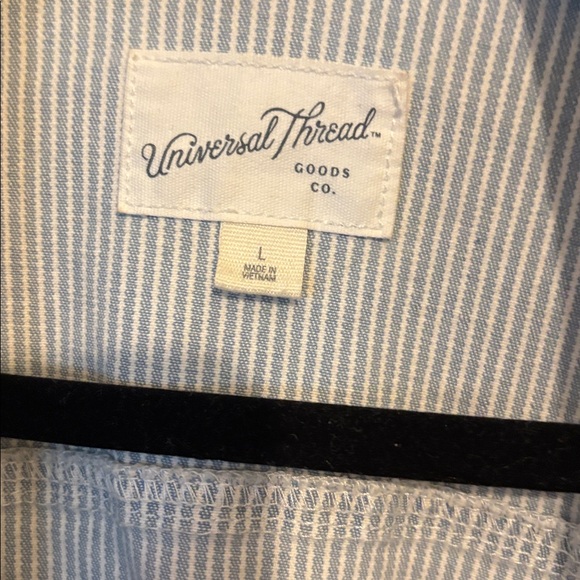 Universal Threads Striped Denim Jean Jacket Large - Picture 2 of 4